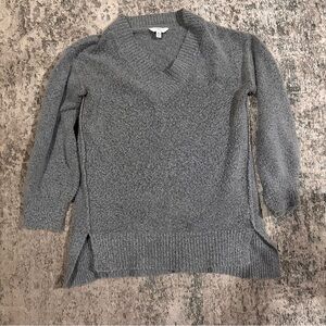Gray V Neck Sweater Tunic Size M